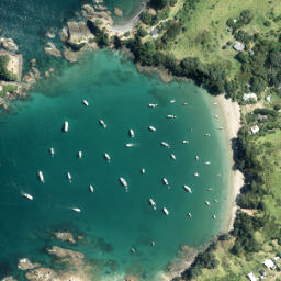 Satellite imagery of Little Sandy Point, NZ