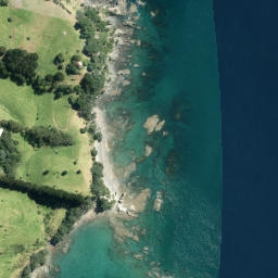 Satellite imagery of Little Sandy Point, NZ