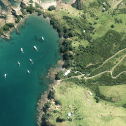 Satellite imagery of Little Sandy Point, NZ