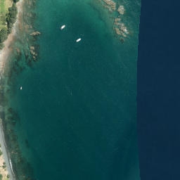 Satellite imagery of Little Sandy Point, NZ