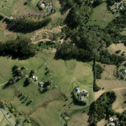 Satellite imagery of cairn, NZ