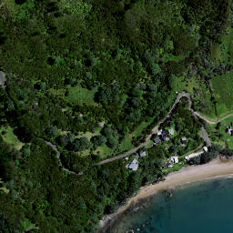 Satellite imagery of Devils Point, NZ