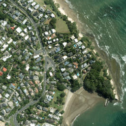 Satellite imagery of Rahopara Point, NZ