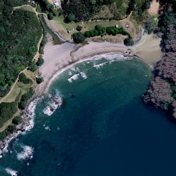 Satellite imagery of Panerahi Point, NZ