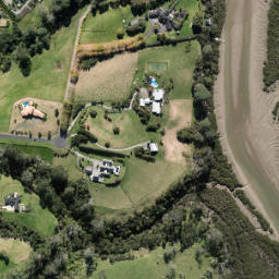 Satellite imagery of cairn, NZ