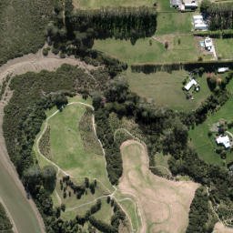 Satellite imagery of cairn, NZ