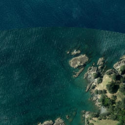 Satellite imagery of Mokoputuputu Point, NZ