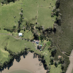 Satellite imagery of cairn, NZ