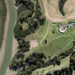 Satellite imagery of cairn, NZ