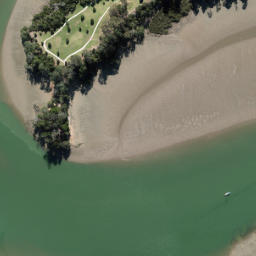 Satellite imagery of cairn, NZ
