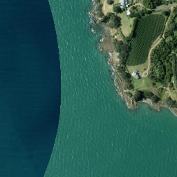 Satellite imagery of Hangaura Point, NZ