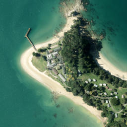 Satellite imagery of Pakatoa Point, NZ