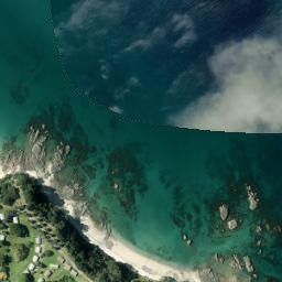 Satellite imagery of Pakatoa Point, NZ