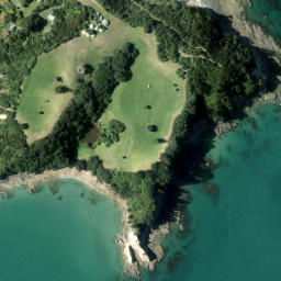 Satellite imagery of Pakatoa Point, NZ