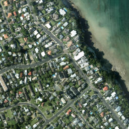 Satellite imagery of Takapuna Head, NZ