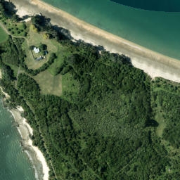 Satellite imagery of Te Rae o Kahu (Guys Cliff), NZ