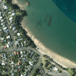 Satellite imagery of Takapuna Head, NZ