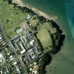 Satellite imagery of Takapuna Head, NZ
