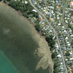 Satellite imagery of Stoke Point, NZ