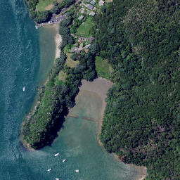 Satellite imagery of Pah Point, NZ