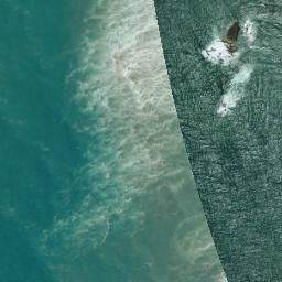 Satellite imagery of Tirikohua Point, NZ