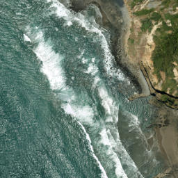 Satellite imagery of Tirikohua Point, NZ