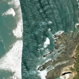 Satellite imagery of Tirikohua Point, NZ