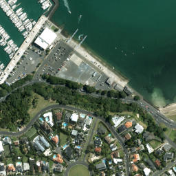 Satellite imagery of Takaparawha Point, NZ