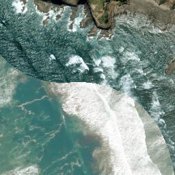Satellite imagery of Raetahinga Point, NZ