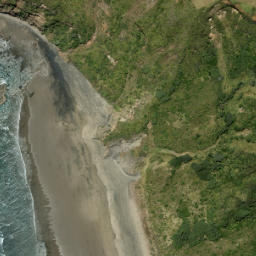 Satellite imagery of Raetahinga Point, NZ