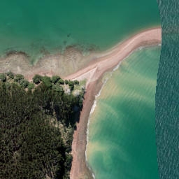 Satellite imagery of Te Tamuiti Point, NZ