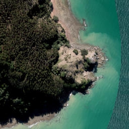 Satellite imagery of Te Tamuiti Point, NZ