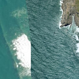 Satellite imagery of Fishermans Rock Point, NZ