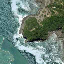 Satellite imagery of Fishermans Rock Point, NZ