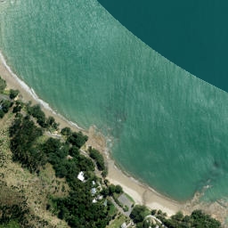 Satellite imagery of Papanui Point, NZ