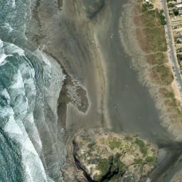 Satellite imagery of Kaiwhare Point, NZ