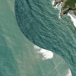 Satellite imagery of Takatu Head, NZ