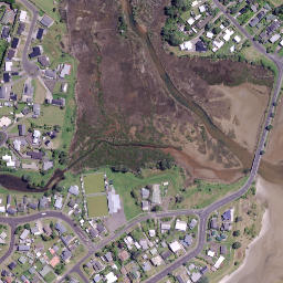 Satellite imagery of Te Huruhuru Point, NZ