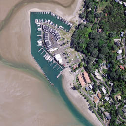 Satellite imagery of Te Huruhuru Point, NZ
