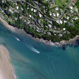 Satellite imagery of Te Huruhuru Point, NZ