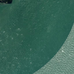 Satellite imagery of Puponga Point, NZ
