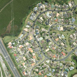 Satellite imagery of Takanini Point, NZ