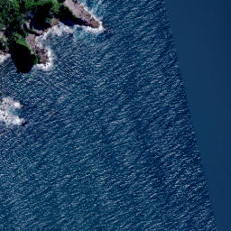 Satellite imagery of Motukaramuramu, NZ