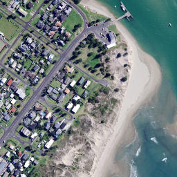 Satellite imagery of Te Puia Point, NZ