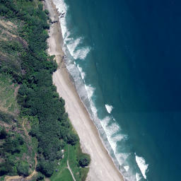 Satellite imagery of Otonga Point, NZ