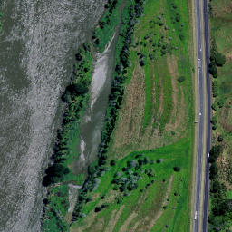 Satellite imagery of Meremere Redoubt, NZ
