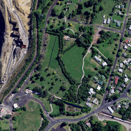 Satellite imagery of Martha Gold Mine, NZ