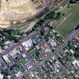 Satellite imagery of Martha Gold Mine, NZ