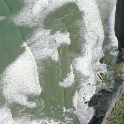 Satellite imagery of Okariha Point, NZ