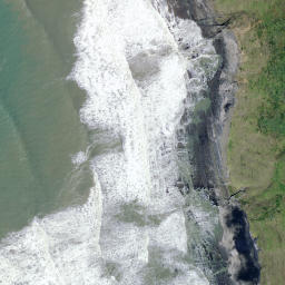 Satellite imagery of Okariha Point, NZ